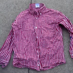 bella bliss Red and White Checkered Men's Shirt